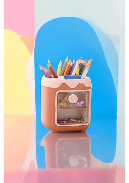 Mini Şık Işlevsel Depolama Pratik Dolap Tasarımlı Kalemlik indirimleri