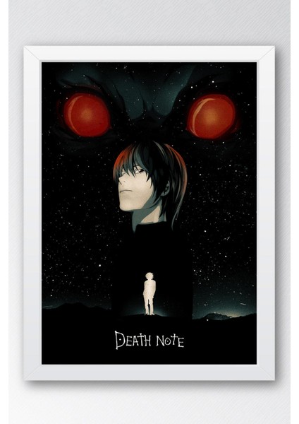 Death Note Çerçeveli Tablo - Ölüm Defteri Manga Anime Poster Tablo