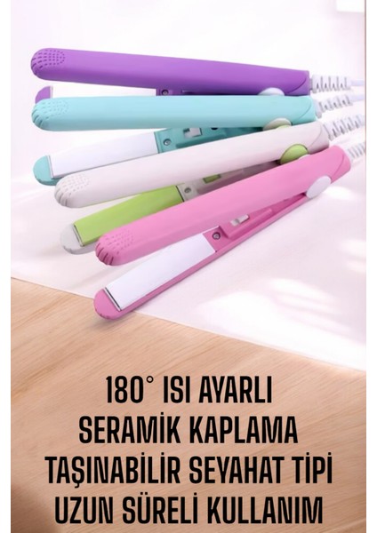 180°C Isı ve Uzun Süre Kalıcı Düzlük Sağlayan Mini Saç Düzleştirici