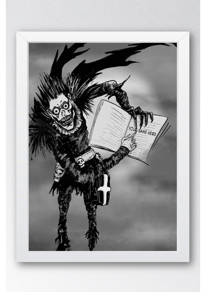 Death Note Çerçeveli Tablo - Ölüm Defteri Manga Anime Poster Tablo