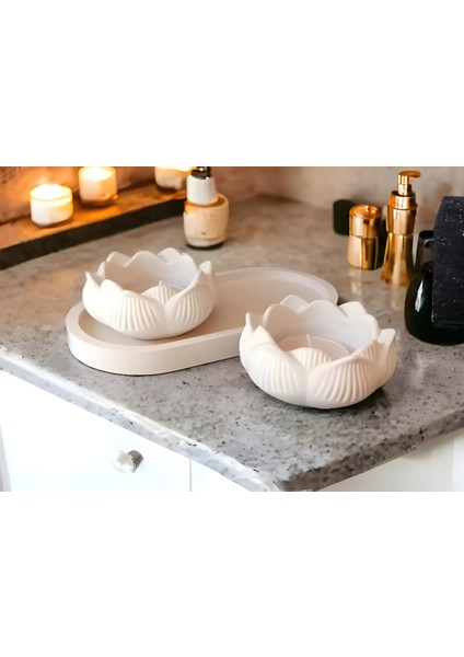 2'li Lotus Set (2 Adet Mum Hediye)