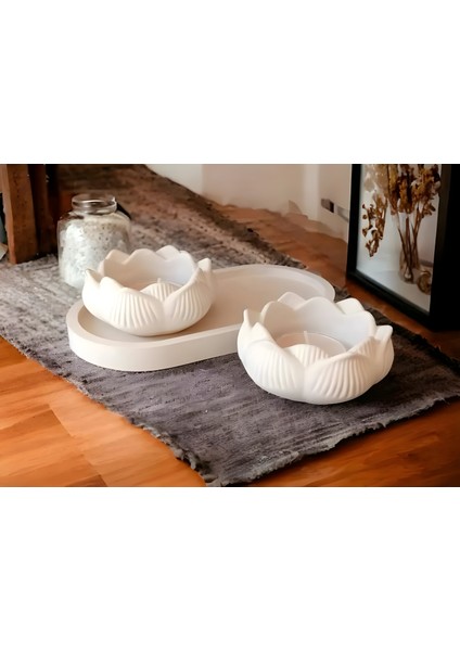 2'li Lotus Set (2 Adet Mum Hediye)