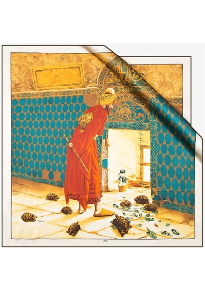 Ipek Eşarp Ottoman Serisi Kaplumbağa Terbiyecisi 3121-312 Sura