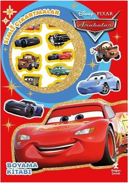 Disney Pixar Arabalar Star Simli Çıkartmalı Boyama Kitabı