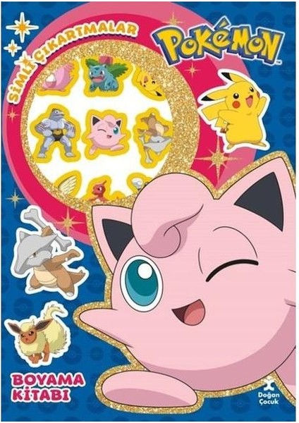 Pokemon Star Simli Çıkartmalı Boyama Kitabı