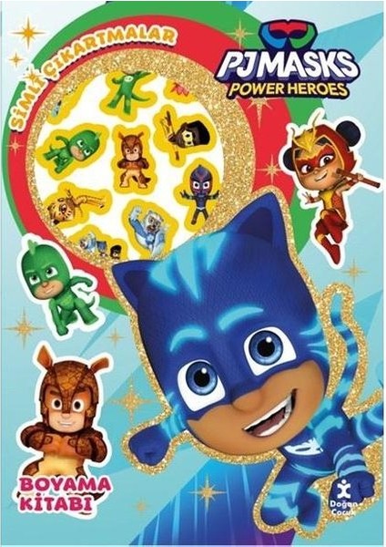 Pjmasks Power Heroes Star Simli Çıkartmalı Boyama Kitabı
