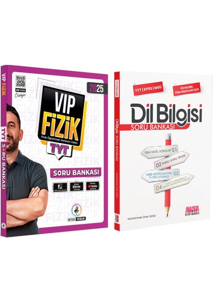 Tyt Fizik ve Dil Bilgisi Soru Bankası Seti 2 Kitap