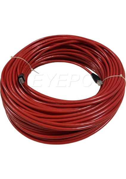 100 Metre Cat 6 Cat6 Kalın Internet Kablosu Eternet Modem Ağ Kablo Kırmızı Dış Ortam 100M