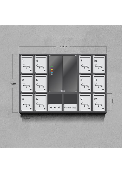 - 14 Dairelik Apartman Ilan Panosu ve Posta Kutusu