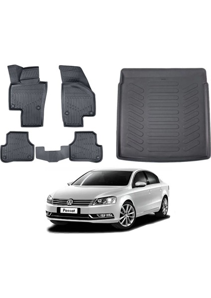 Volkswagen Passat B7 2013 Model Bagaj Havuzu Paspas Takımı Maxi Eva Serisi