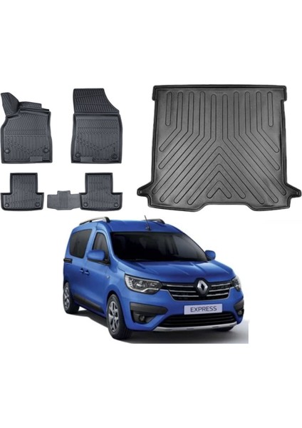Renault Express 2022 Model Bagaj Havuzu Paspas Takımı Maxi Eva Serisi