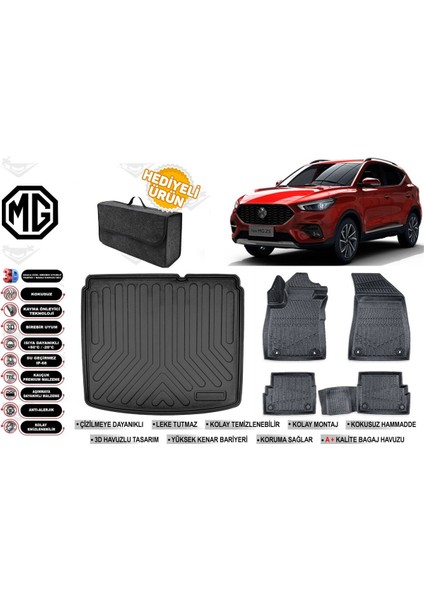 Mg Zs 2025 Model Alt Bagaj Havuzu+Paspas Seti Profesyonel Serisi Hediyeli