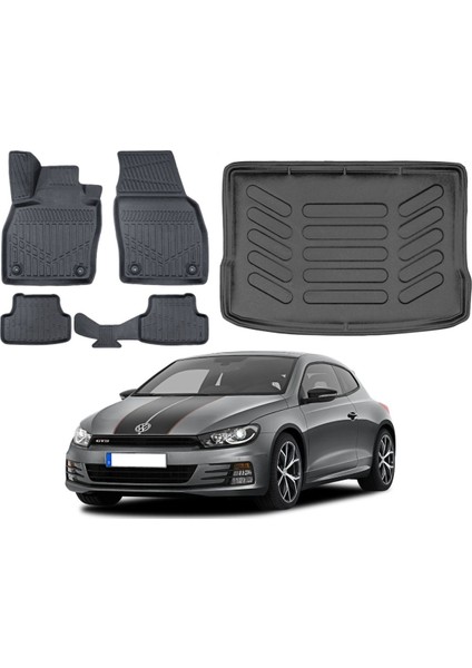 Volkswagen Scirocco 2017 Model Bagaj Havuzu Paspas Takımı Maxi Eva Serisi