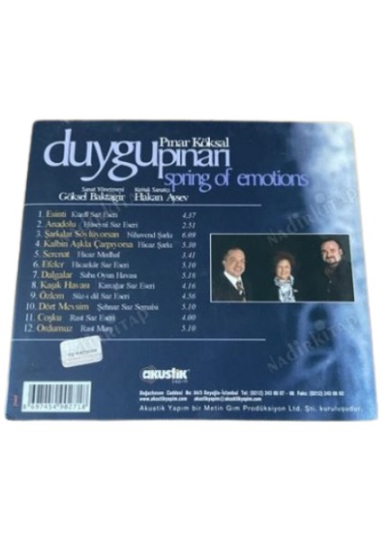 Pınar Köksal Duygu Pınarı Göksel Baktagir Hakan Aysev Ambalajlı – CD