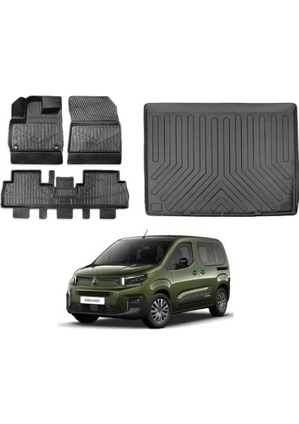 Citroen Berlingo 2024 Model Bagaj Havuzu Paspas Takımı Maxi Eva Serisi