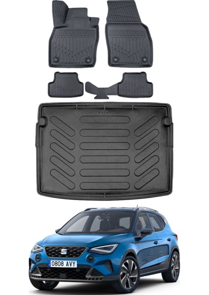 Seat Arona 2020 Model Üst Bagaj Havuzu Araca Özel Siyah Paspas Takımı