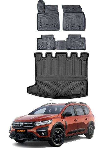 Dacia Jogger 2025 Model Bagaj Havuzu Araca Özel Siyah Paspas Takımı