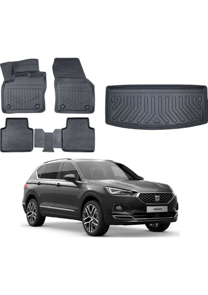 Seat Taracco 2019 Model 7 Koltuk Bagaj Havuzu Paspas Takımı Maxi Eva Serisi