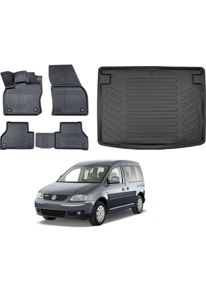 Volkswagen Caddy 2007 Model 3D Bagaj Havuzu+Paspas Takımı