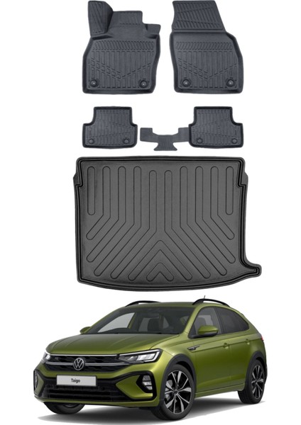 Volkswagen Taigo 2025 Model Üst Bagaj Havuzu Araca Özel Siyah Paspas Takımı