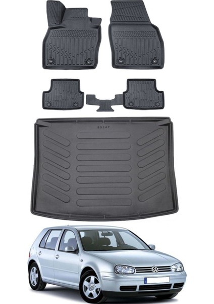 Volkswagen Golf 4 2002 Model Bagaj Havuzu Araca Özel Siyah Paspas Takımı