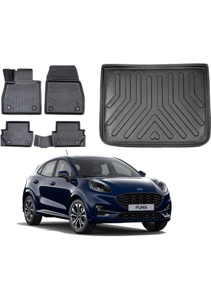 Ford Puma 2024 Model Üst Bagaj Havuzu Paspas Takımı Maxi Eva Serisi