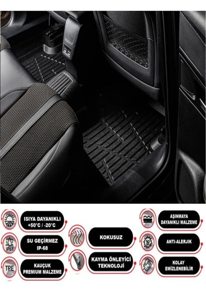 Volkswagen Caddy 2011 Model 3D Bagaj Havuzu+Paspas Takımı