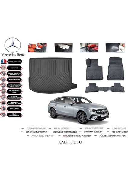 Mercedes Glc Coupe 2023 Model 3D Bagaj Havuzu+4d Havuzlu Paspas Setii