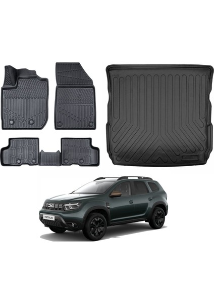 Dacia Duster 4x4 2023 Model Bagaj Havuzu Paspas Takımı Maxi Eva Serisi