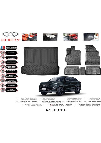 Chery Fx 2024 Model 3D Bagaj Havuzu+4d Havuzlu Paspas Setii