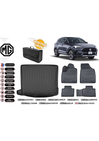 Mg Hs Benzinli 2024 Model Bagaj Havuzu+Paspas Seti Profesyonel Serisi Hediyeli