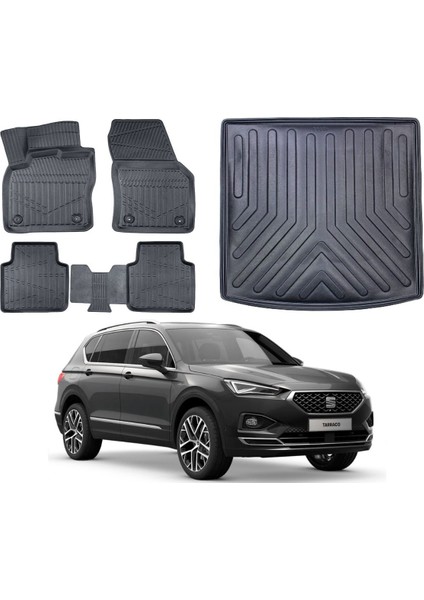 Seat Taracco 2022 Model 5 Koltuk Bagaj Havuzu Paspas Takımı Maxi Eva Serisi