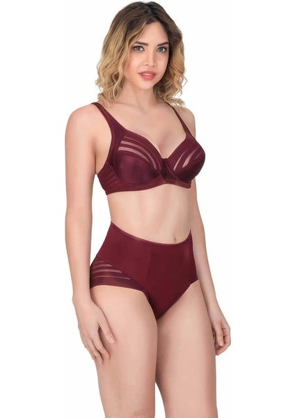 Tül Detaylı Toparlayıcı Sütyen Slip Takımı 177