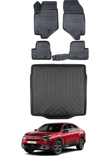 Citroen C4X 2023 Model Bagaj Havuzu Araca Özel Siyah Paspas Takımı