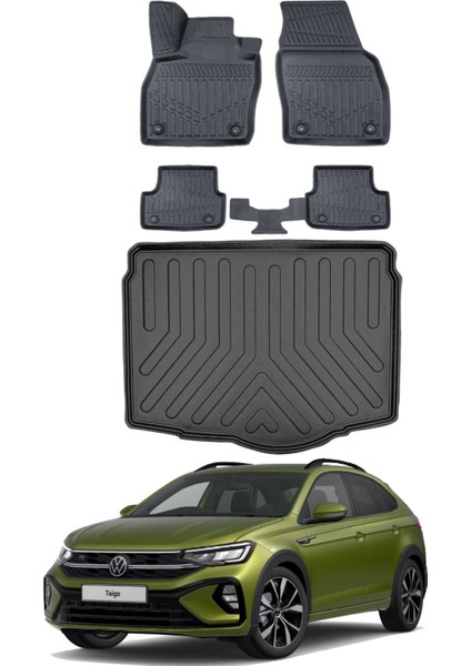 Volkswagen Taigo 2022 Model Alt Bagaj Havuzu Araca Özel Siyah Paspas Takımı
