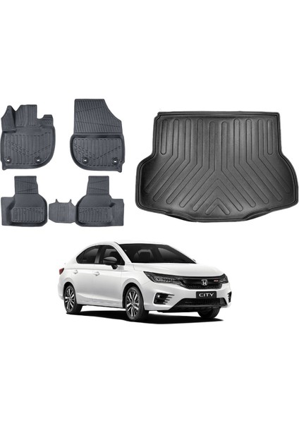 Honda City 2022 Model Bagaj Havuzu Paspas Takımı Maxi Eva Serisi