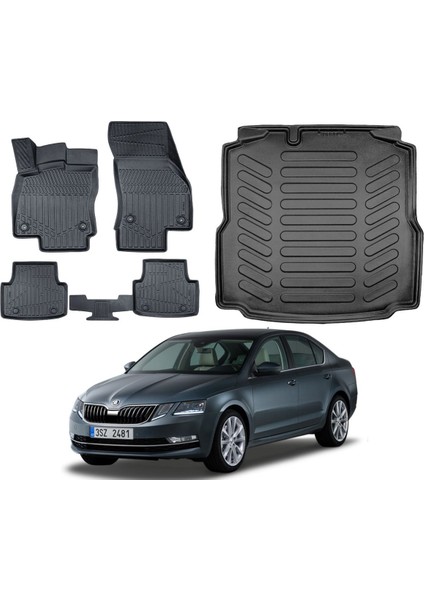 Skoda Octavia 2013 Model Bagaj Havuzu Paspas Takımı Maxi Eva Serisi