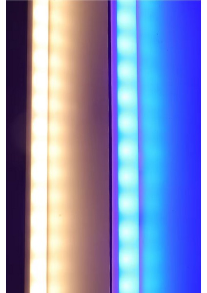 Alüminyum Kasalı Çubuk Bar LED 12V 72 Ledli 5730 Şeffaf Cam Mavi LED