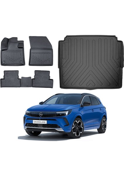 Opel Grandland 2018 Model Alt Bagaj Havuzu Paspas Takımı Maxi Eva Serisi
