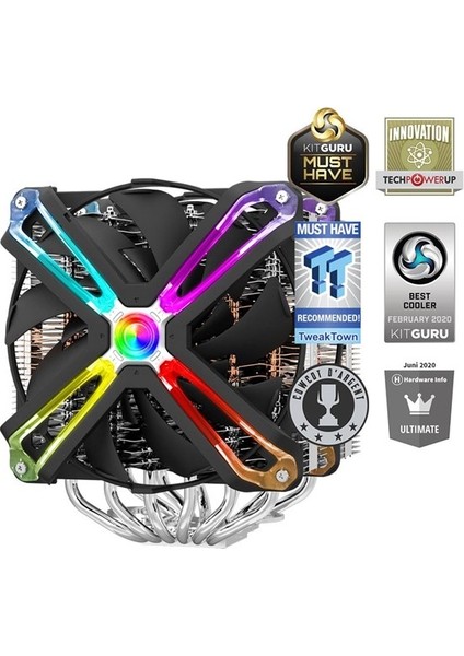 CNPS20X Tunıng Efektlı 14CM Rgb Hava Soğutmalı Işlemci Fanı 300W