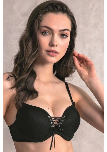 Balenli Destekli Dolgulu Askıları Çıkabilen Yaka Detaylı T-Shirt Sütyeni 3773 modelleri