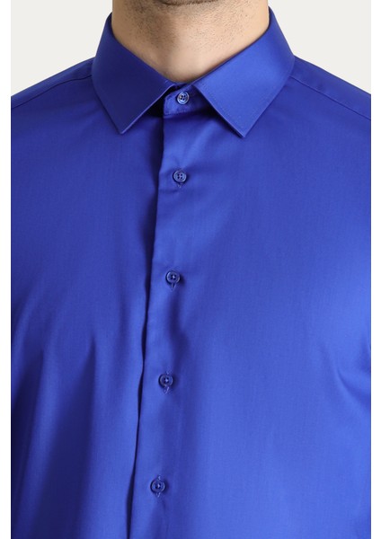 Uzun Kol Slim Fit Dar Kesim Non Iron Saten Pamuklu Gömlek indirimleri