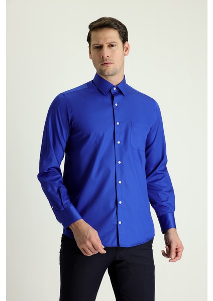 Uzun Kol Non Iron Saten Klasik Pamuklu Gömlek