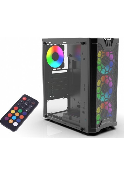 Inca Emg-15XN 4X1200mm Kumandalı ARGB Fan Gaming Computer Case