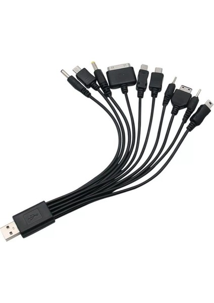 PM-4309 Çok Fonksiyonlu 10LU USB Şarj Aleti Kablo