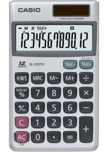 SL-320TV-W-DP 12 Hane Cep Tipi Hesap Makinesi