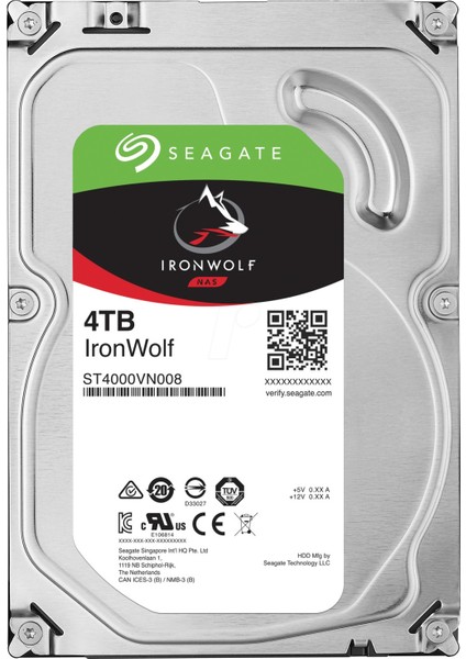 Ironwolf 4tb 5400RPM 256MB Sata3 ST4000VN006 Nas HDD (Resmi Disti Garantili)