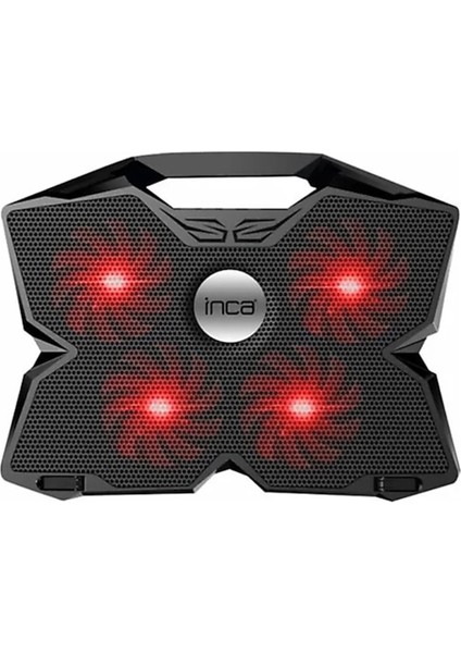 Inca INC-3280 3 Tutacaklı 4 Fanlı LED Işık 11"-17" LED Notebook Soğutucu( Fan Hızı Ayarlama Dümesi)