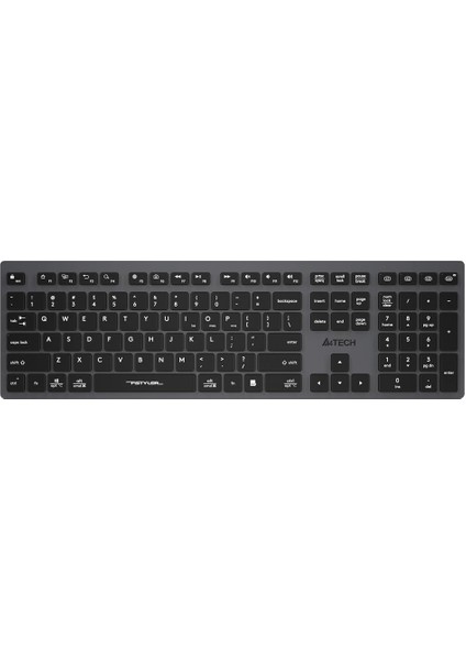 A4 Tech Fstyler FBX50C Gri Bluetooth+2.4g Nano Fn Şarjlı Multimedya Klavye