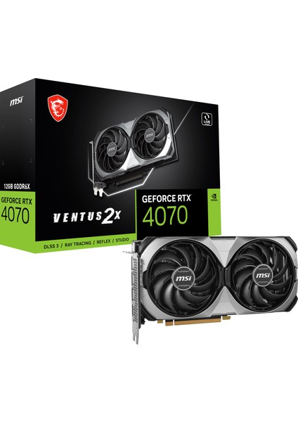 Msı 12GB Geforce Rtx 4070 Ventus 2x E 12G Oc GDDR6X 192BIT Pcıe 4.0 HDMI 3xdp